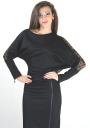 Black dress with lace back and zippers BF Rumena