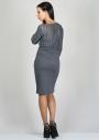Women's grey dress with lace top RUMENA