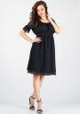 Women's black chiffon and lace dress BF RUMENA