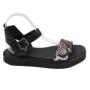 Women's elegant sandals with snakeskin effect in red 20626-1448RED