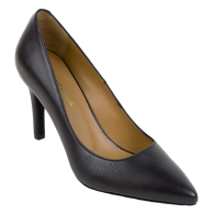 Pantofi eleganti de damă cu toc înalt de 9 cm din piele neagră cu vârf ascuțit 19140NEGR