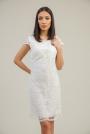 White lace dress with short sleeves 71812-170