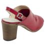 Women's red leather sandals