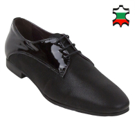 Pantofi eleganți negri cu panouri lăcuite pentru femei 32940