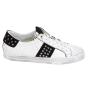 Men's white trainers with black suede leather 33703