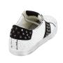 Men's white trainers with black suede leather 33703