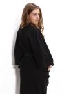 Black coat with leather elements Avangard