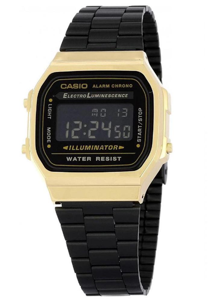 Unisex watch Casio Vintage A168WEGB 1BEF Stainless steel ladies watches bg look