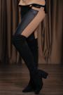 Beige and black top with leggings Avangard