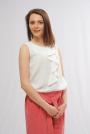 White blouse with frog 81907-100