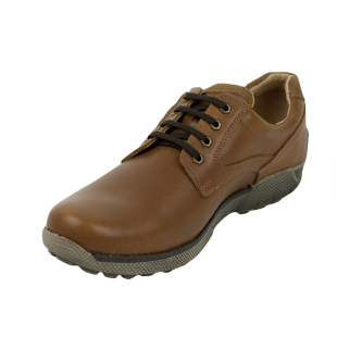 Men's brown leather shoes 32200