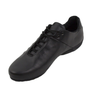 Men's black sneakers made of genuine leather 31208