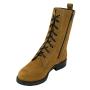 Women's camel suede leather boots 32213