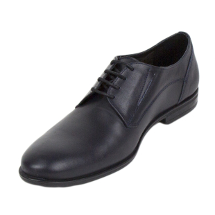 Men's blue leather evening shoes 33160