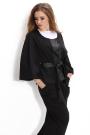 Black coat with leather elements Avangard