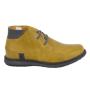 Men's mustard leather boots with warm lining 20556