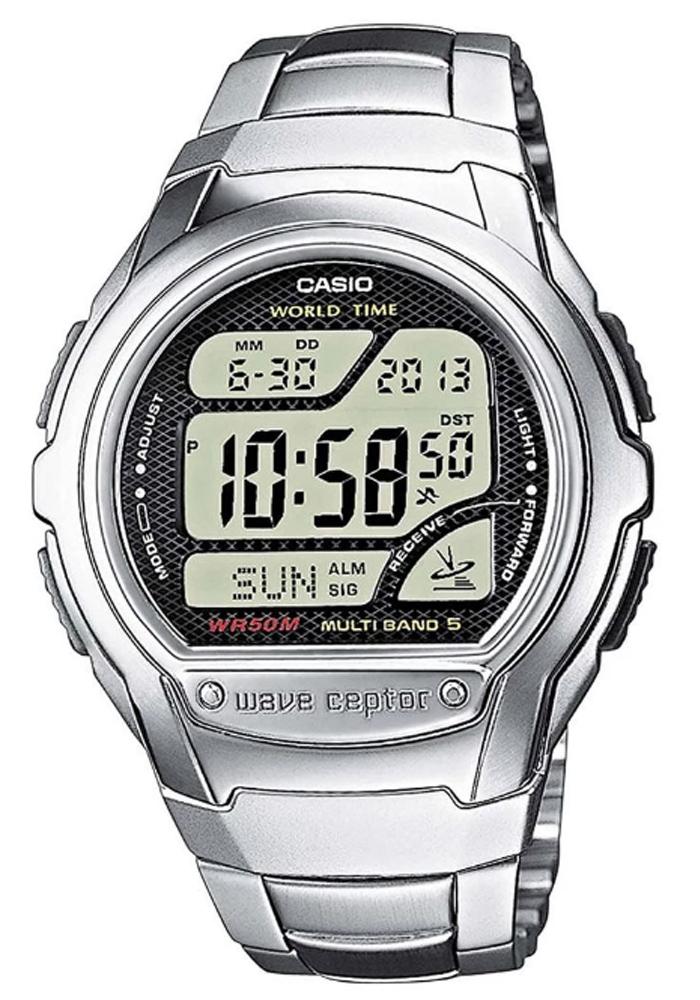 Men s watch Radio Controlled Casio WV 58DE 1AVEG Stainless steel strap mens watches bg look