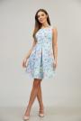Women's blue flower dress 6222-411