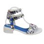 Women's low heels sandals in colourful print 19252