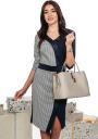 Rochie elegantă în tentă bleumarin Avangard
