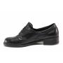 Women's shoes made of genuine leather in black color with anatomical sole 21043
