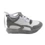 Women's sneakers natural leather combination silver and white 3038WHITE