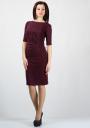 Rochie de culoare bordo cu pliuri decorative RUMENA