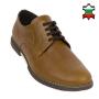 Men's brown leather shoes 33557
