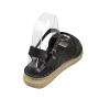 Women's black leather sandals 33748