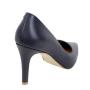 Elegant Women's High Heel 9cm Blue Leather Pointed Toe Shoes 19839BLUE