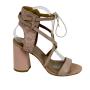 Women's pale pink leather sandals 33895