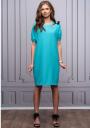 Women's elegant dress with short sleeves mint color Avangrard 
