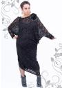 Rochie neagră elegantă din dantelă Ilina