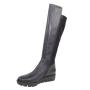 Women's high boots with elastic suede in black color