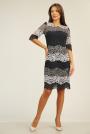 Multicolor lace knee length dress 72140-972