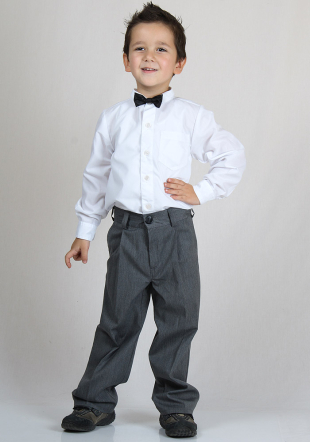 Costum pantalon gri deschis pentru băieți RUMENA 