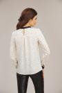 Elegant women's polka dot blouse with collar 81834-230-900