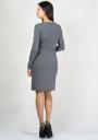Grey dress decorated with ribbon RUMENA