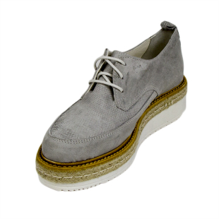 Pantofi gri spectaculoși din piele naturală pentru femei 33039