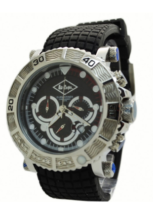 Мъжки часовник с хронограф и силиконова каишка Lee Cooper LC-090710R1-SSB