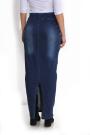 Long denim skirt with front pockets Avangard