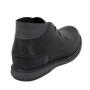 Men's black leather boots with warm lining 20554