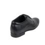Men's black leather evening shoes with ties