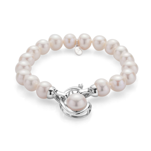 Bracelate with fresh water white pearls RC074BW Swan