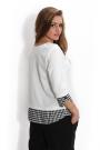 White ladies blouse with a ribbon Avangard