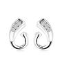 Silver Earrings with zircons END041E Swan