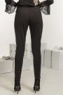 Black trousers with a side leather band Avangard