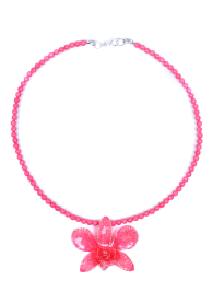 Колие от Майорка перли и естествена орхидея Dannyra Jewels