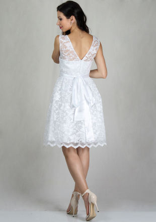 Women's white lace dress RUMENA