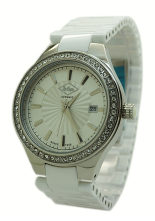 Дамски часовник с кристали Swarovski и керамична верижка Lee Cooper LC-1403L